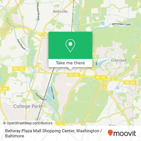 Beltway Plaza Mall Shopping Center map