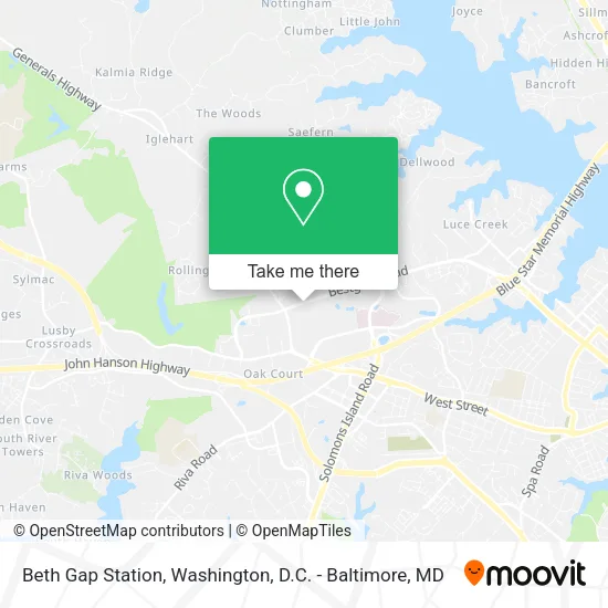 Beth Gap Station map