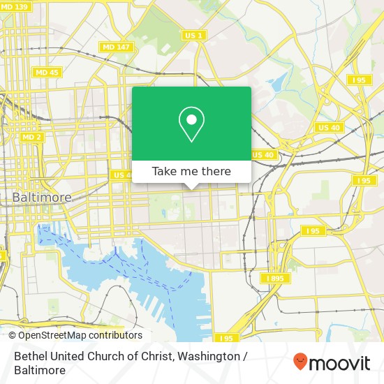 Bethel United Church of Christ map