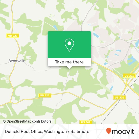 Mapa de Duffield Post Office