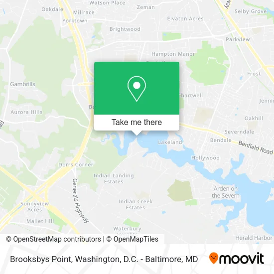 Brooksbys Point map