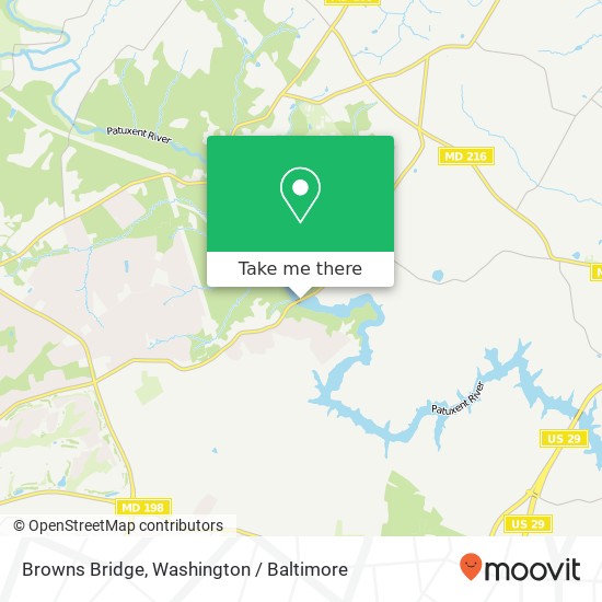 Browns Bridge map