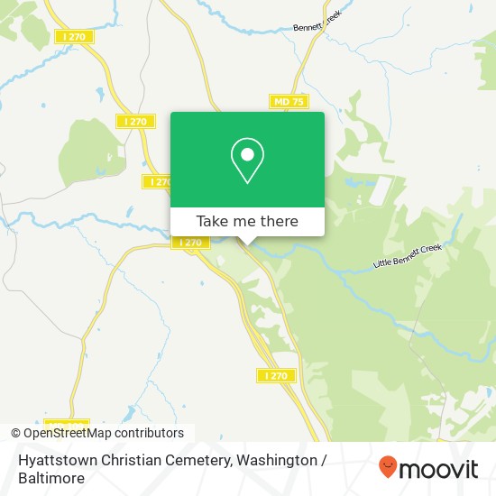 Hyattstown Christian Cemetery map