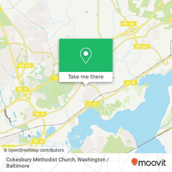 Mapa de Cokesbury Methodist Church