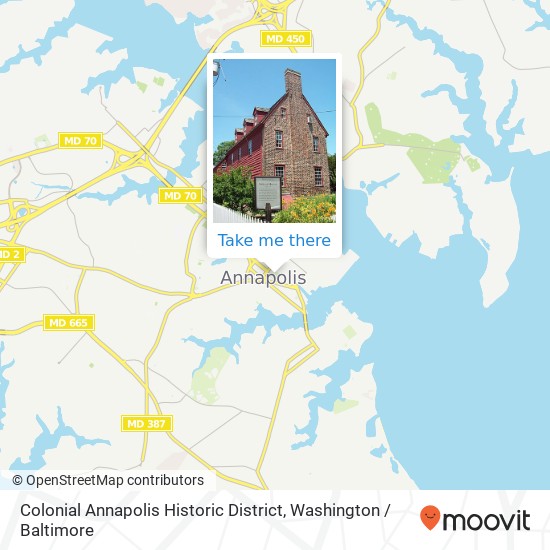 Mapa de Colonial Annapolis Historic District