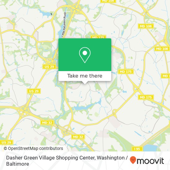 Mapa de Dasher Green Village Shopping Center
