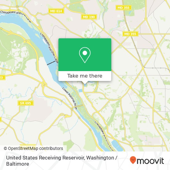 Mapa de United States Receiving Reservoir