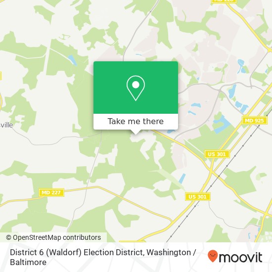 Mapa de District 6 (Waldorf) Election District