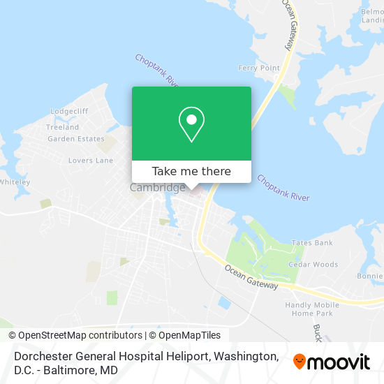 Mapa de Dorchester General Hospital Heliport