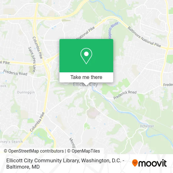 Ellicott City Community Library map