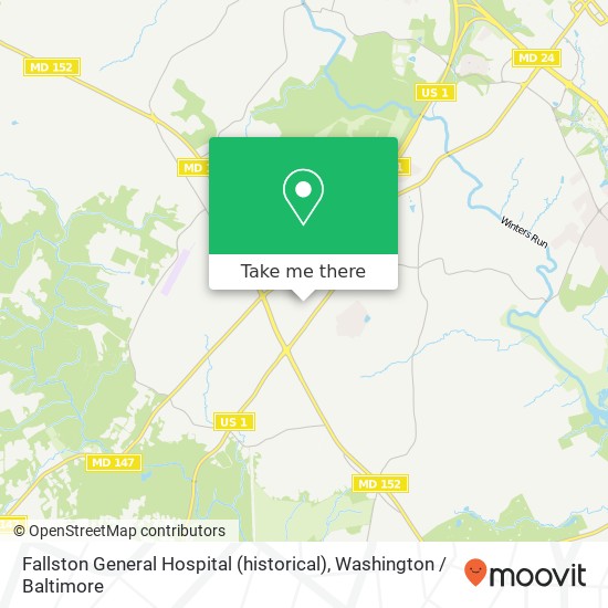 Fallston General Hospital (historical) map
