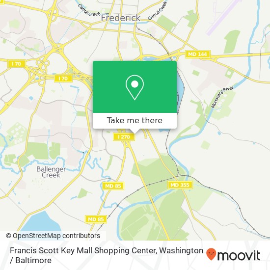 Mapa de Francis Scott Key Mall Shopping Center
