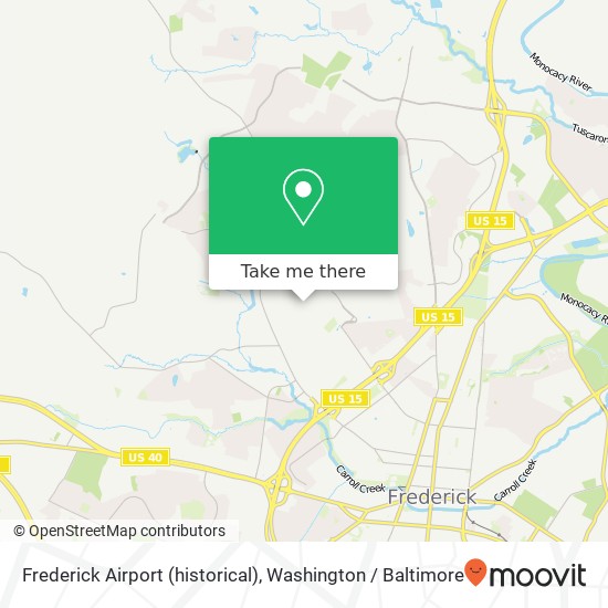 Frederick Airport (historical) map