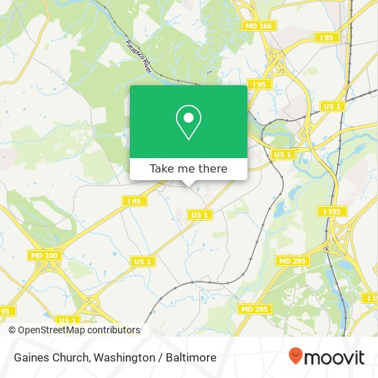 Mapa de Gaines Church