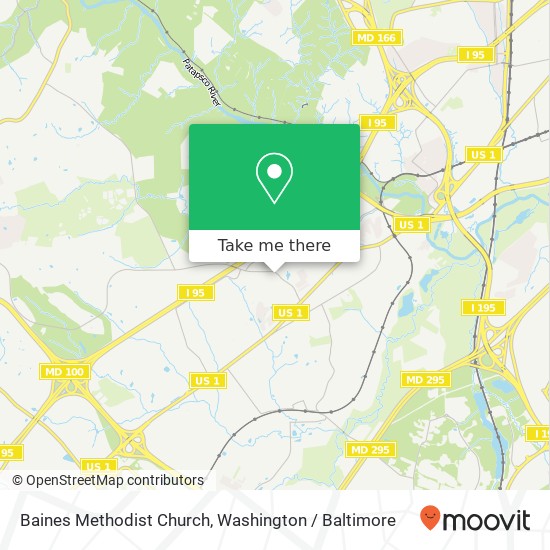 Mapa de Baines Methodist Church