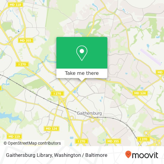 Gaithersburg Library map
