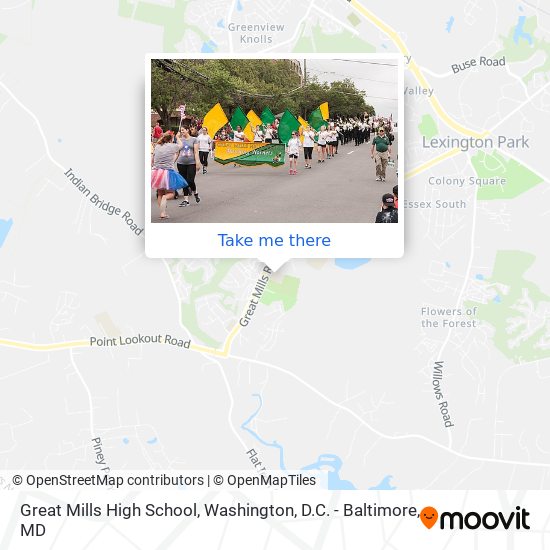 Great Mills High School map