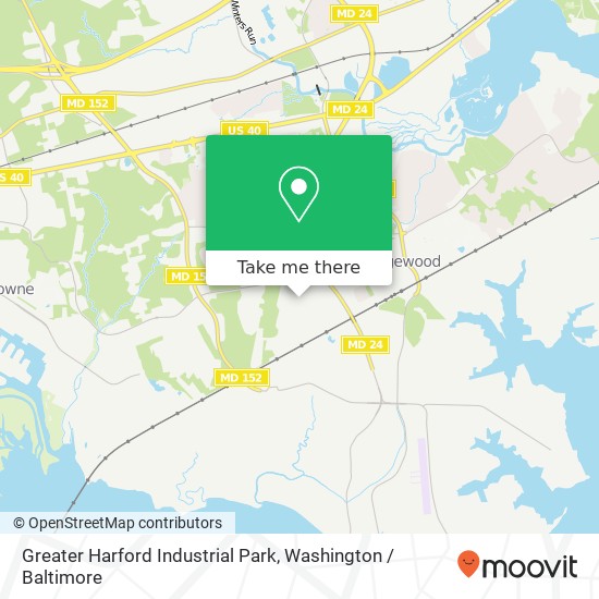 Mapa de Greater Harford Industrial Park