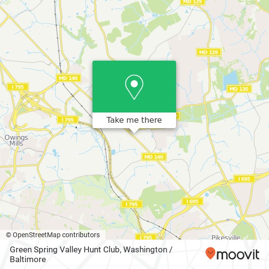 Green Spring Valley Hunt Club map