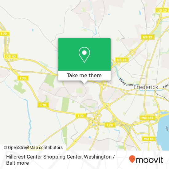 Hillcrest Center Shopping Center map