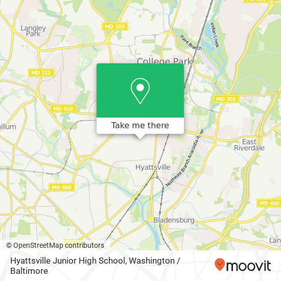 Mapa de Hyattsville Junior High School