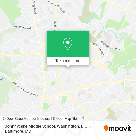 Johnnycake Middle School map