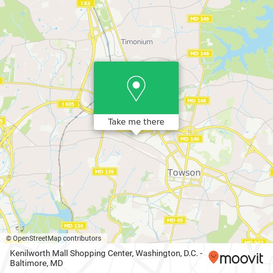 Mapa de Kenilworth Mall Shopping Center