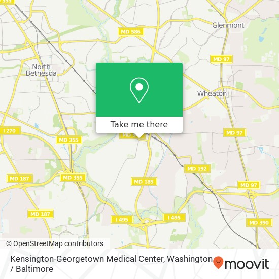 Mapa de Kensington-Georgetown Medical Center