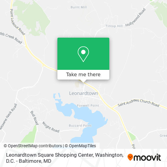 Mapa de Leonardtown Square Shopping Center