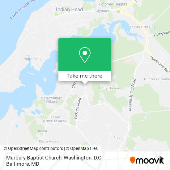 Marbury Baptist Church map