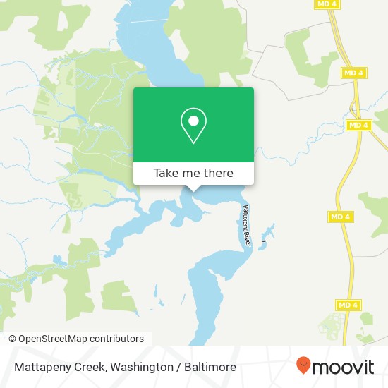 Mattapeny Creek map