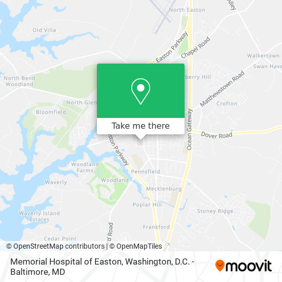 Memorial Hospital of Easton map