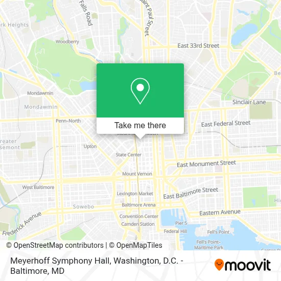 Meyerhoff Symphony Hall map