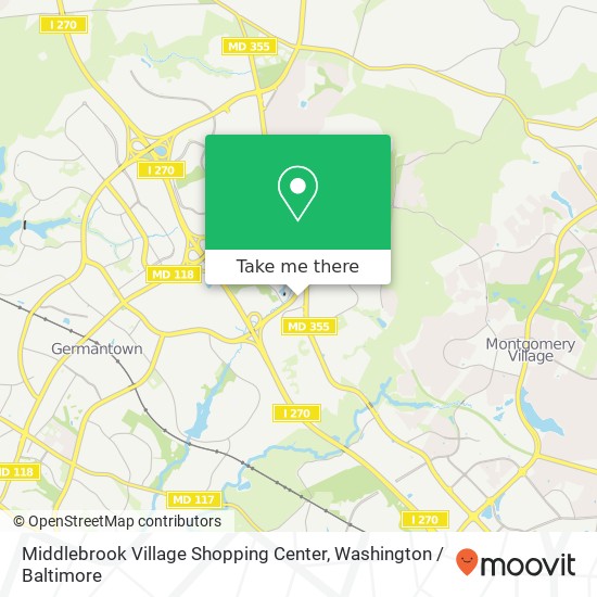 Mapa de Middlebrook Village Shopping Center
