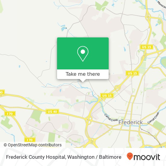 Mapa de Frederick County Hospital