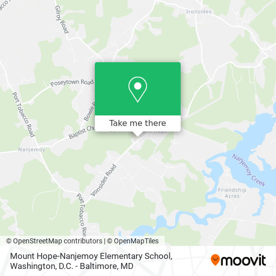 Mount Hope-Nanjemoy Elementary School map