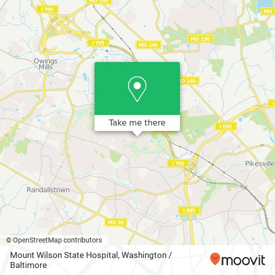 Mount Wilson State Hospital map