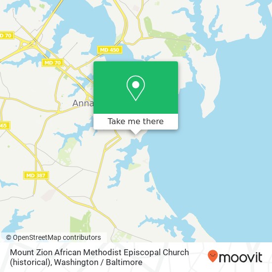 Mapa de Mount Zion African Methodist Episcopal Church (historical)