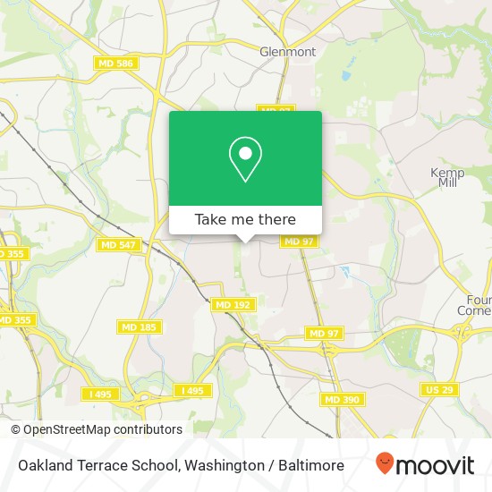 Mapa de Oakland Terrace School