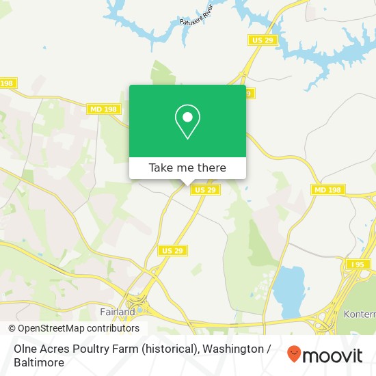 Olne Acres Poultry Farm (historical) map
