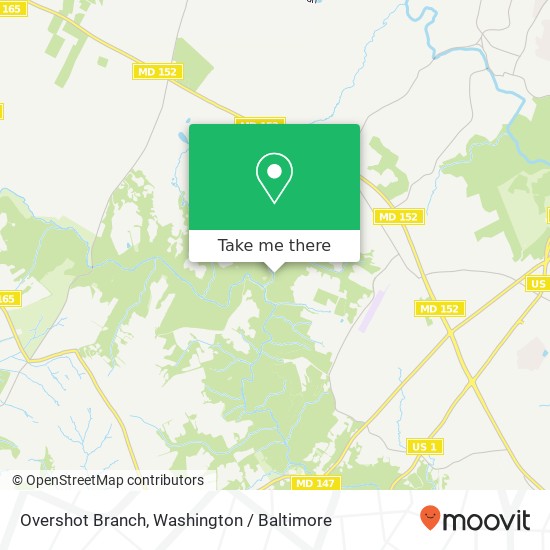 Mapa de Overshot Branch