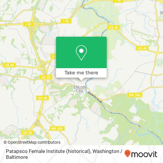 Mapa de Patapsco Female Institute (historical)