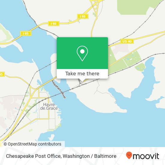 Chesapeake Post Office map