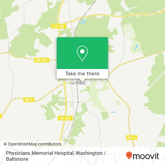 Mapa de Physicians Memorial Hospital