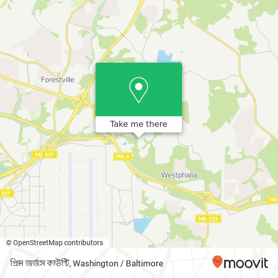 প্রিন্স জর্জস কাউন্টি map