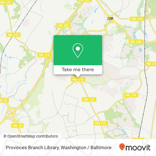 Mapa de Provinces Branch Library