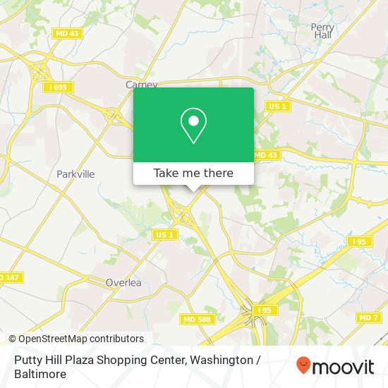 Putty Hill Plaza Shopping Center map