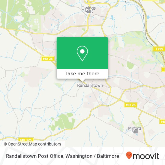 Randallstown Post Office map