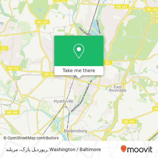 Mapa de ریوردیل پارک، مریلند