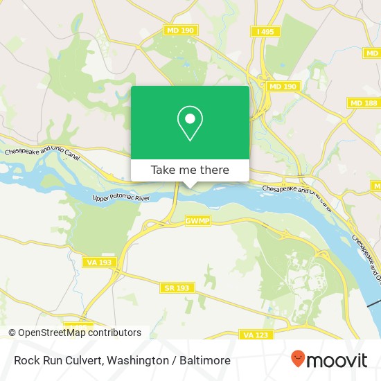 Mapa de Rock Run Culvert
